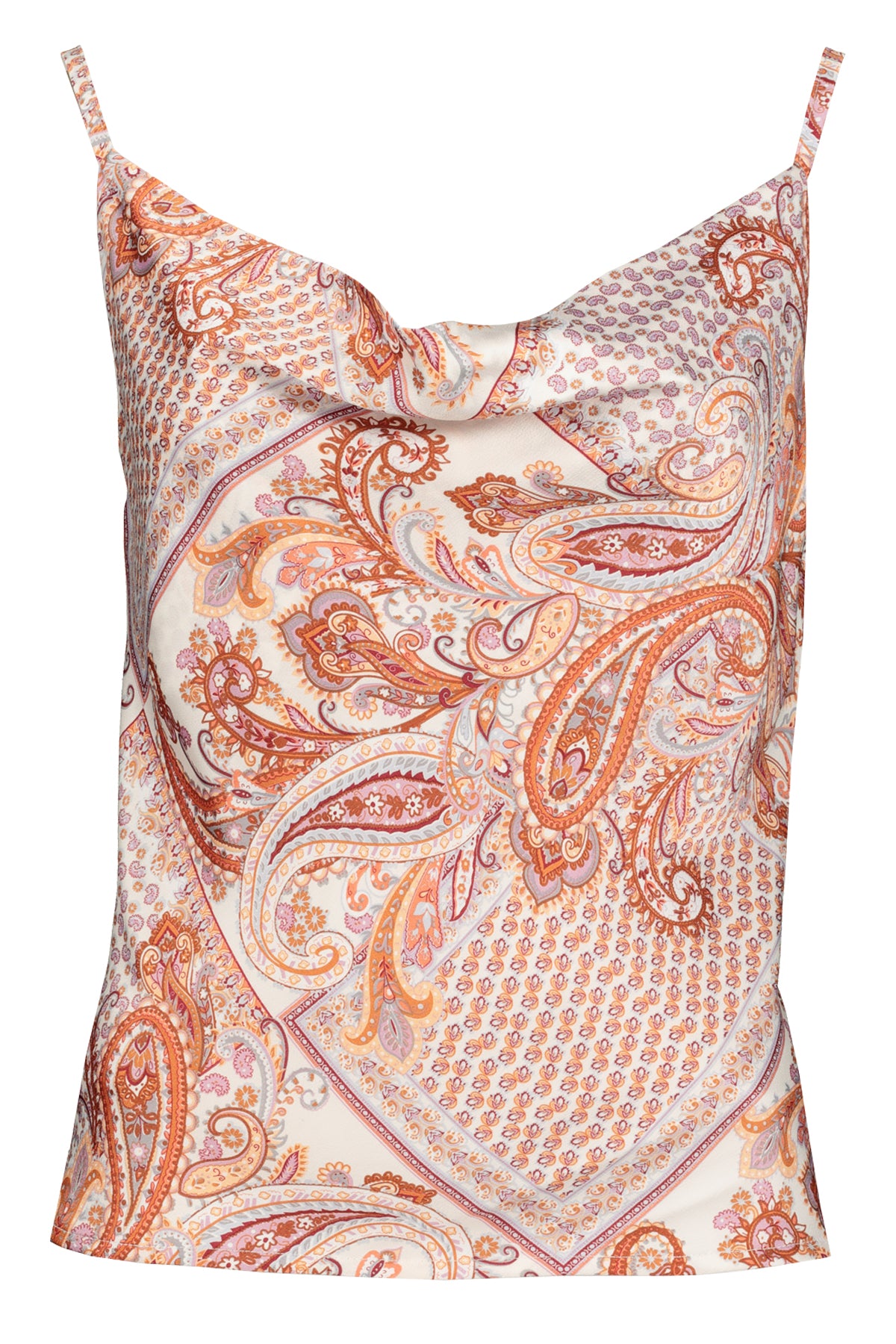 Bishop And Young Bonnes Vacances Audrina Cami In Coral Paisley-Camis/Tanks-Bishop And Young-Deja Nu Boutique, Women's Fashion Boutique in Lampasas, Texas