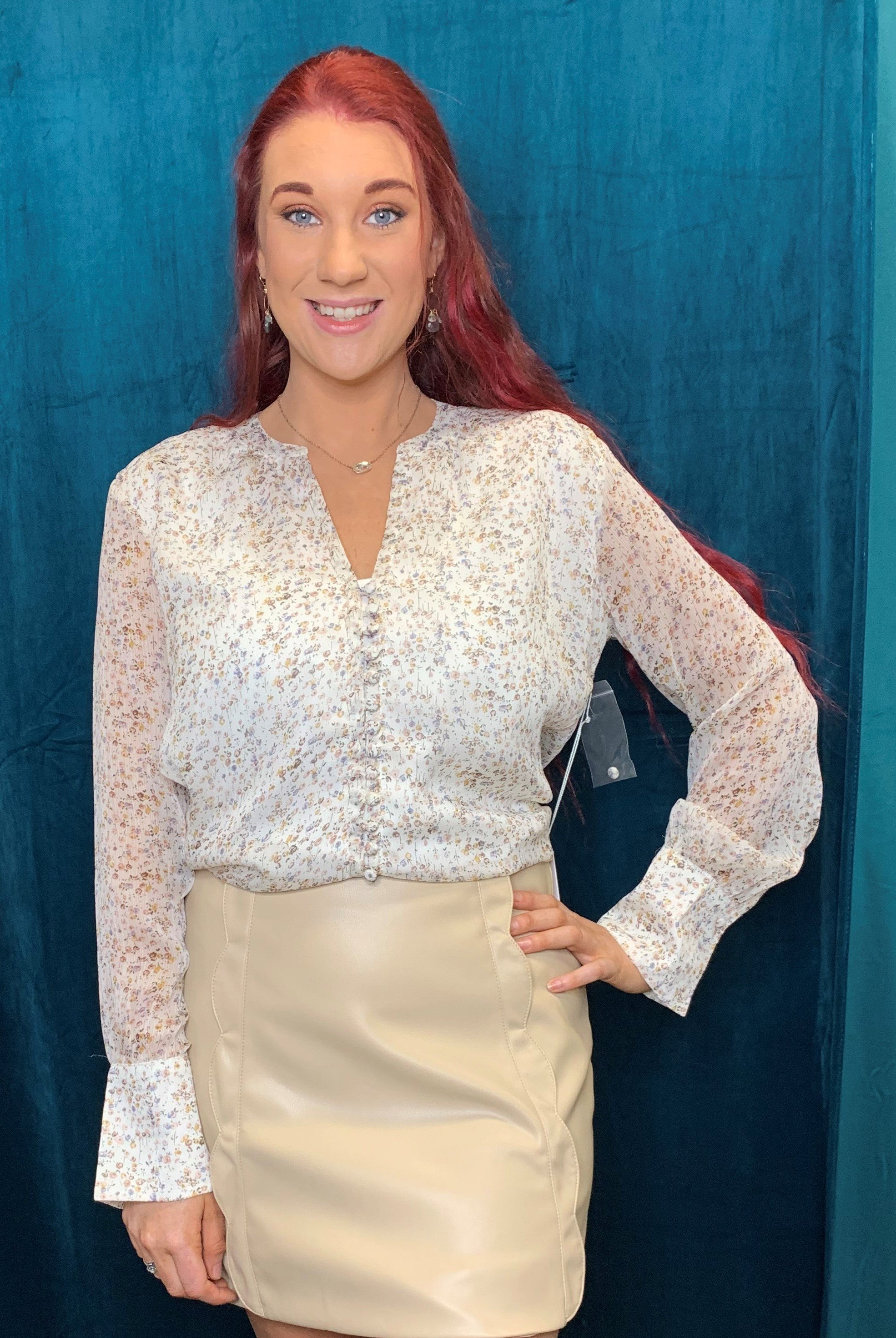 Bishop And Young Dune Scallop Mini Skirt-Skirts-Bishop And Young-Deja Nu Boutique, Women's Fashion Boutique in Lampasas, Texas