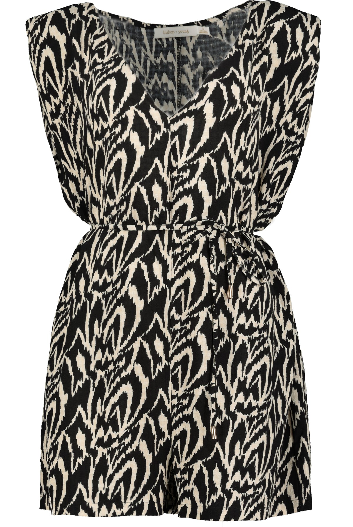 Bishop And Young Freshly Minted Harlowe Romper In Bora Bora Print-Rompers & Jumpsuits-Bishop And Young-Deja Nu Boutique, Women's Fashion Boutique in Lampasas, Texas