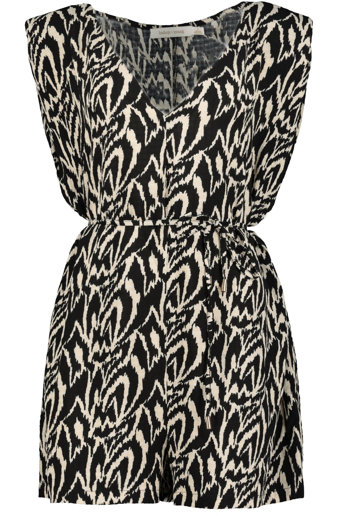 Bishop And Young Freshly Minted Harlowe Romper In Bora Bora Print-Rompers & Jumpsuits-Bishop And Young-Deja Nu Boutique, Women's Fashion Boutique in Lampasas, Texas