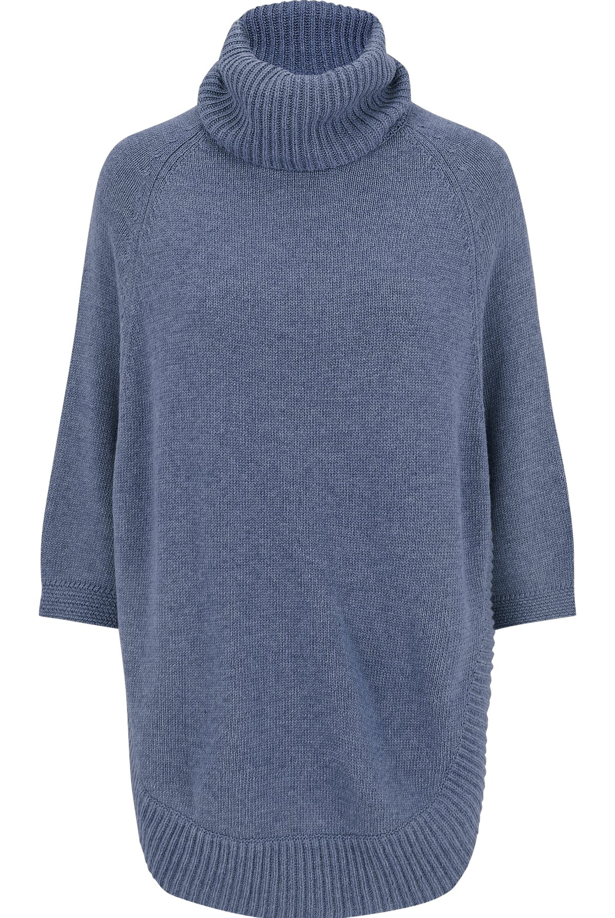 Bishop And Young Holiday Casual Clutch Naomi Turtleneck Poncho In Provence-Tops-Bishop And Young-Deja Nu Boutique, Women's Fashion Boutique in Lampasas, Texas