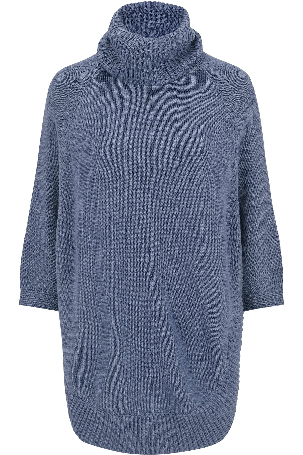 Bishop And Young Holiday Casual Clutch Naomi Turtleneck Poncho In Provence-Tops-Bishop And Young-Deja Nu Boutique, Women's Fashion Boutique in Lampasas, Texas