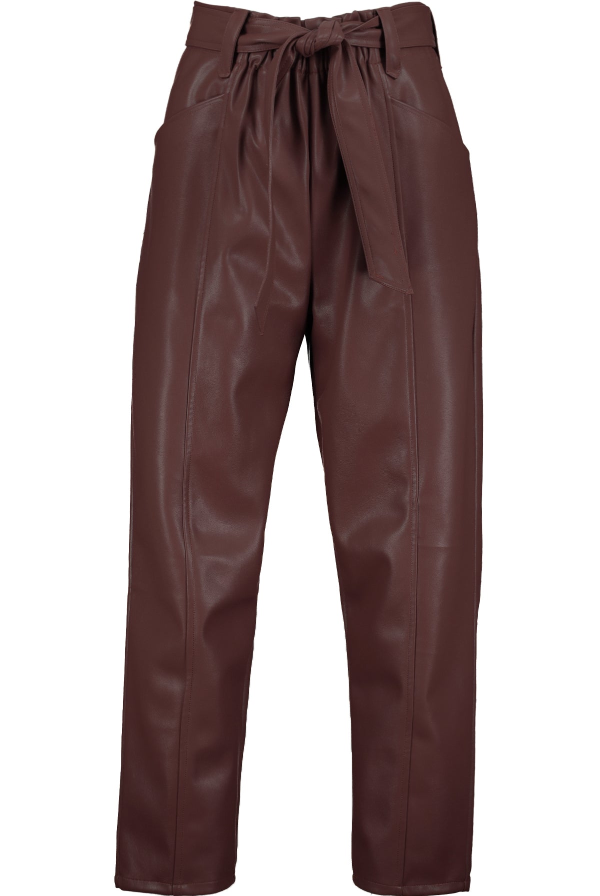 Bishop And Young Holiday Glam Slam Harper Vegan Leather Paper Bag Pant In Heirloom-Bottoms-Bishop And Young-Deja Nu Boutique, Women's Fashion Boutique in Lampasas, Texas