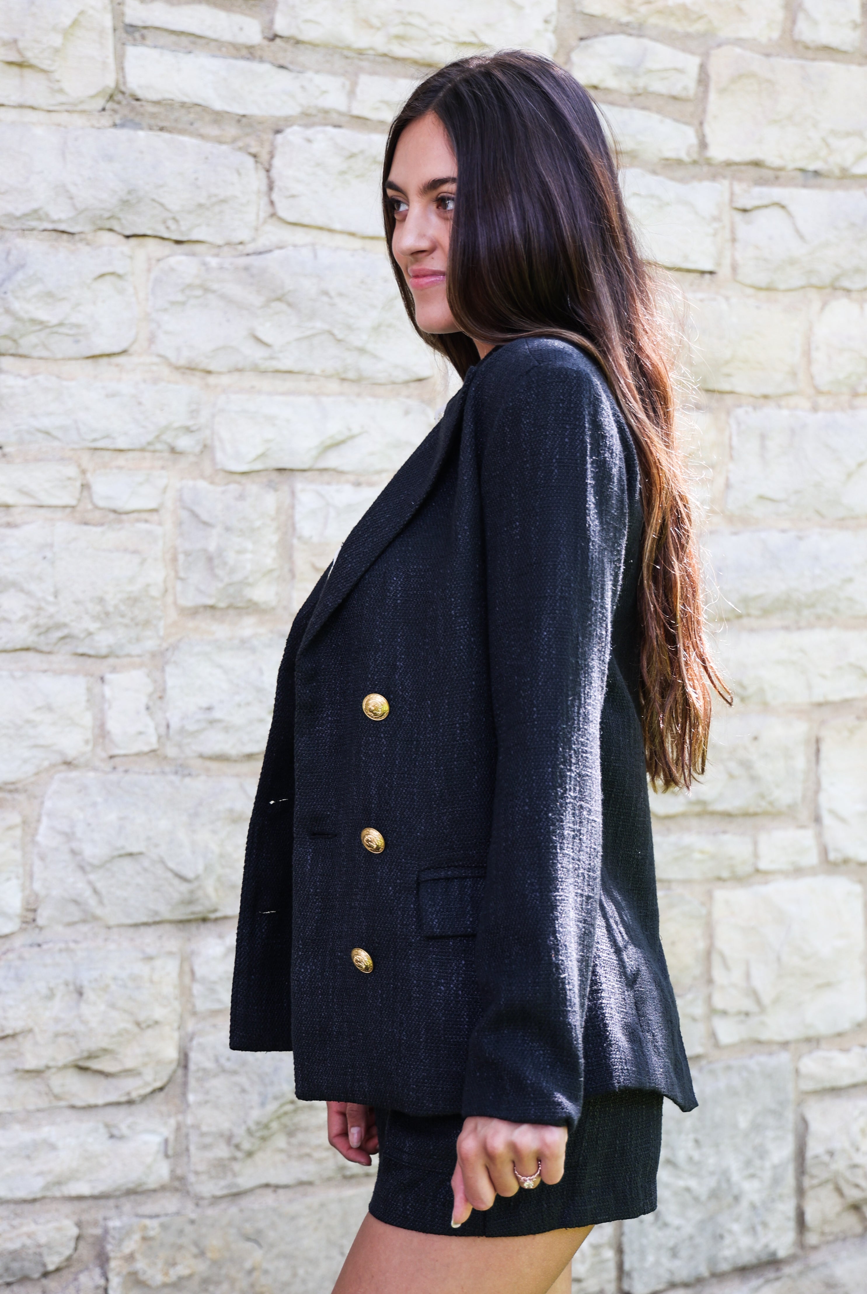 Bishop And Young Moon Light Mille Cavalli Blazer In Midnight-Outerwear-Bishop And Young-Deja Nu Boutique, Women's Fashion Boutique in Lampasas, Texas