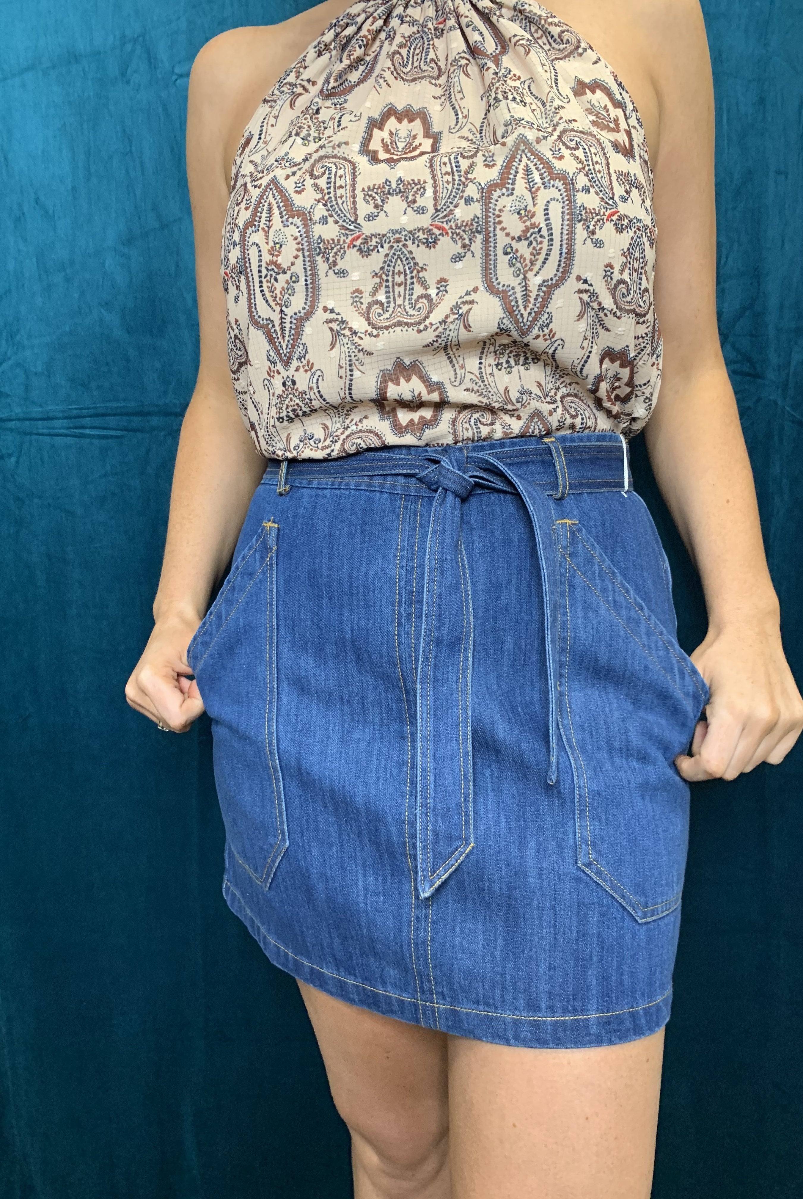 Bishop And Young Retro Belted Skirt-Skirts-Bishop And Young-Deja Nu Boutique, Women's Fashion Boutique in Lampasas, Texas