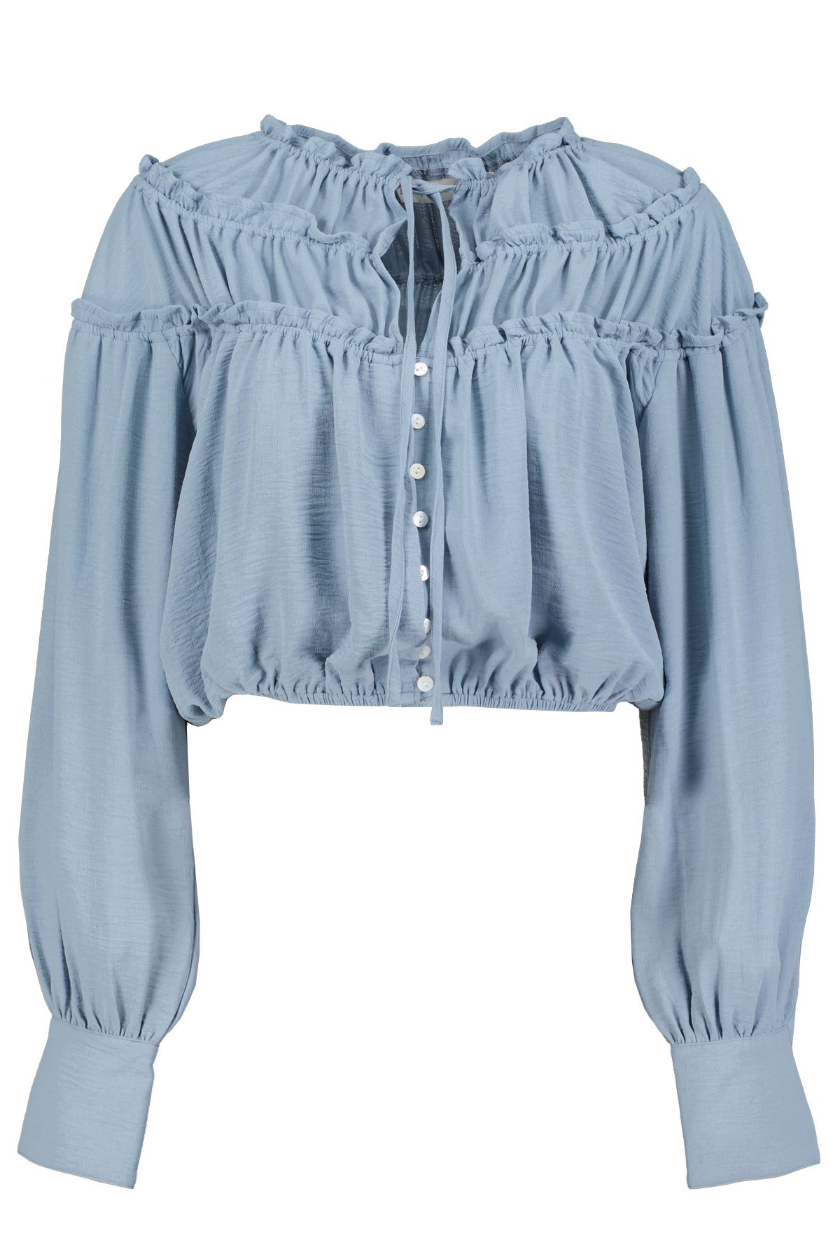 Bishop And Young Ultra Violet Boho Canyon Top In Azul-Short Sleeves-Bishop And Young-Deja Nu Boutique, Women's Fashion Boutique in Lampasas, Texas