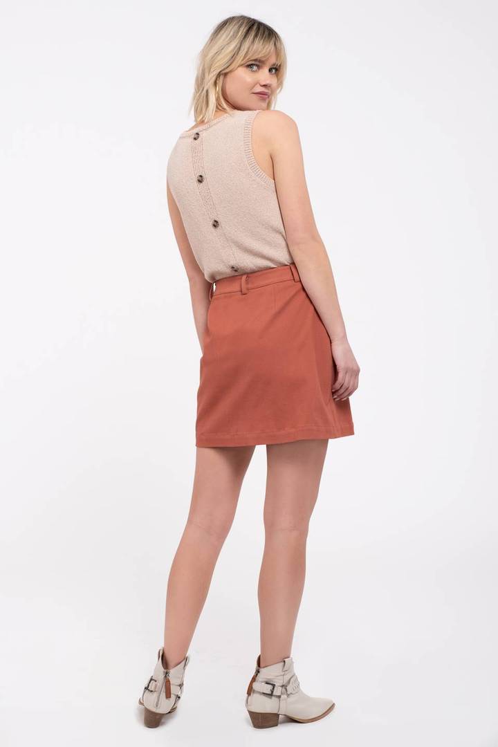 Blu Pepper Terra Cotta Skirt-Skirts-Blu Pepper-Deja Nu Boutique, Women's Fashion Boutique in Lampasas, Texas