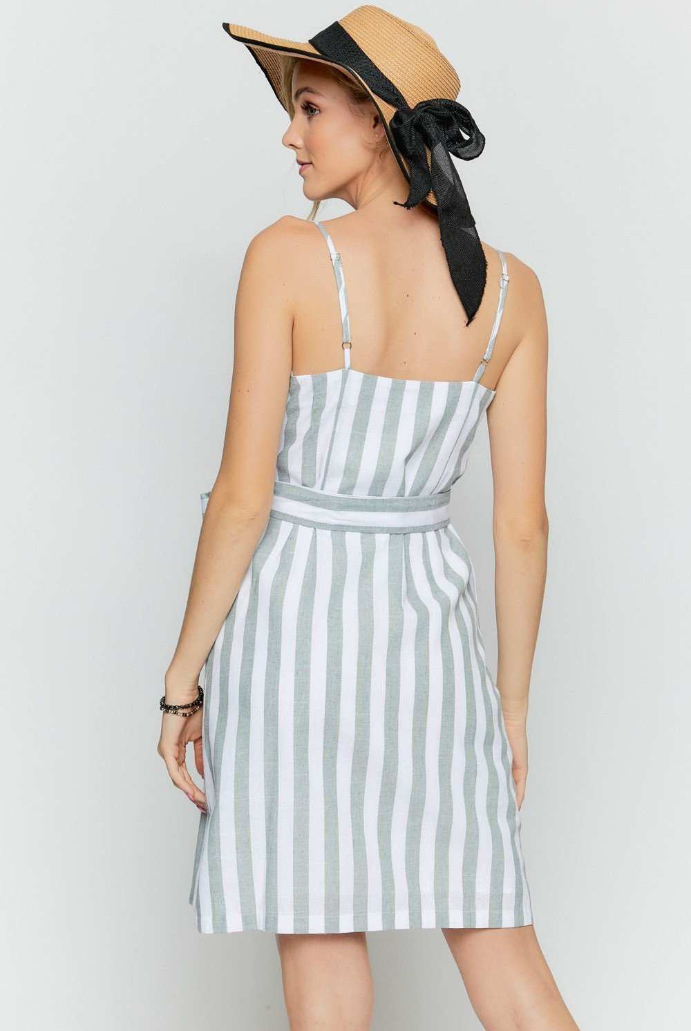 Davi And Dani Stripe Camisole Dress-Dresses-Davi and Dani-Deja Nu Boutique, Women's Fashion Boutique in Lampasas, Texas