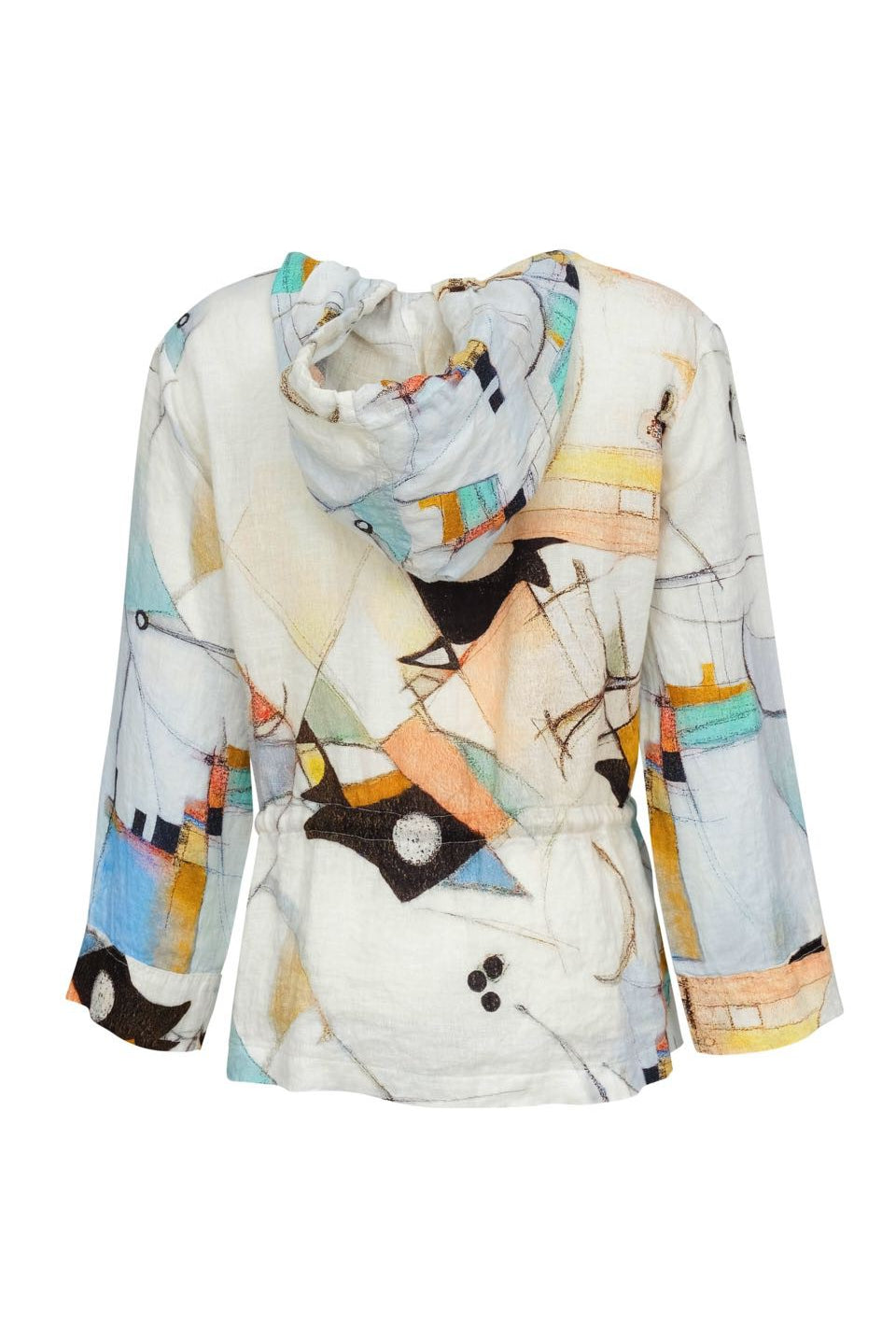 Dolcezza Simply Art Linen Jacket “Untitled 9” (23663)-Jackets-Dolcezza-Deja Nu Boutique, Women's Fashion Boutique in Lampasas, Texas