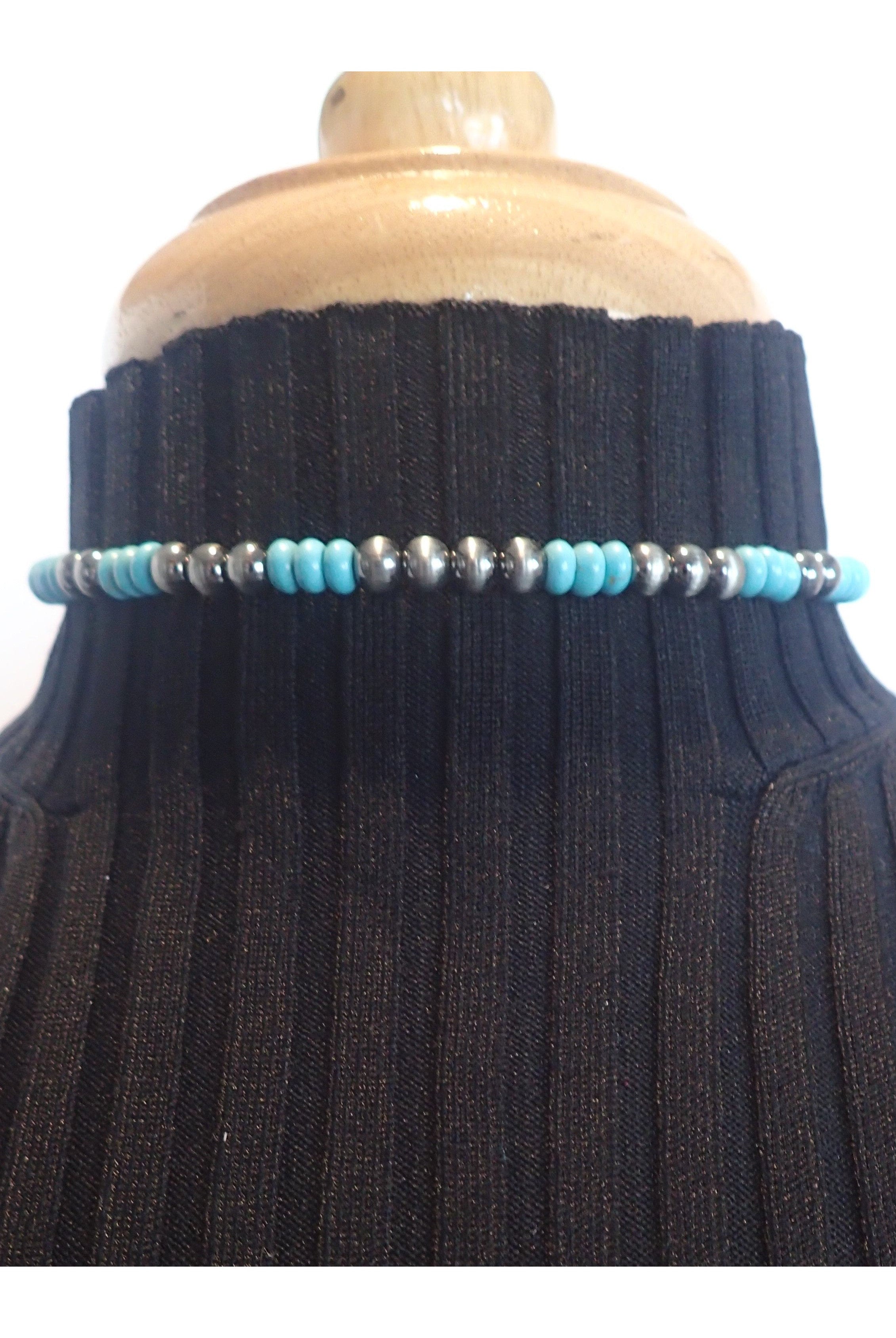 Emma Colored Bead Choker - Two Colors-Necklaces-Emma-Deja Nu Boutique, Women's Fashion Boutique in Lampasas, Texas