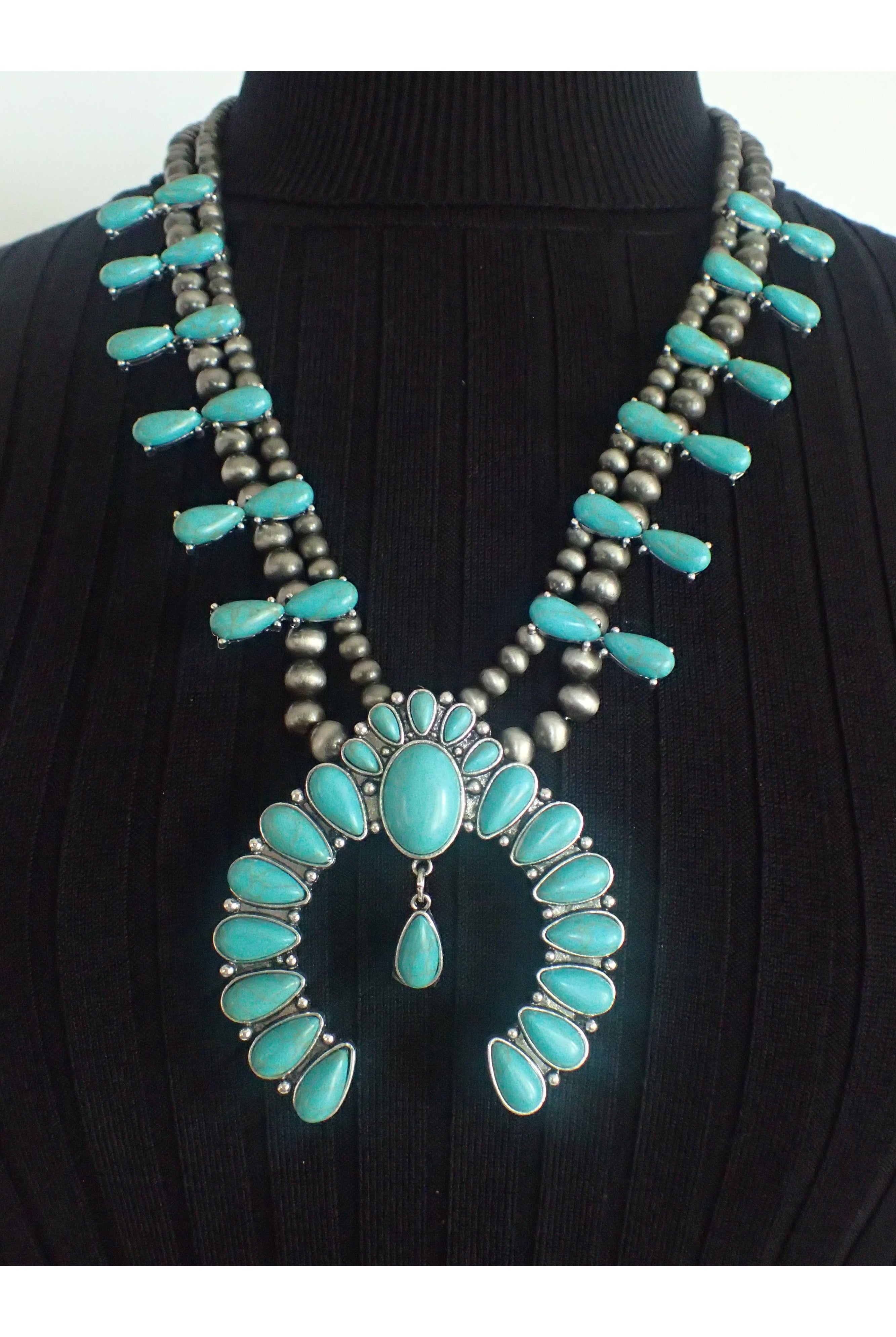 Emma Turquoise Horseshoe Ring-Rings-Emma-Deja Nu Boutique, Women's Fashion Boutique in Lampasas, Texas