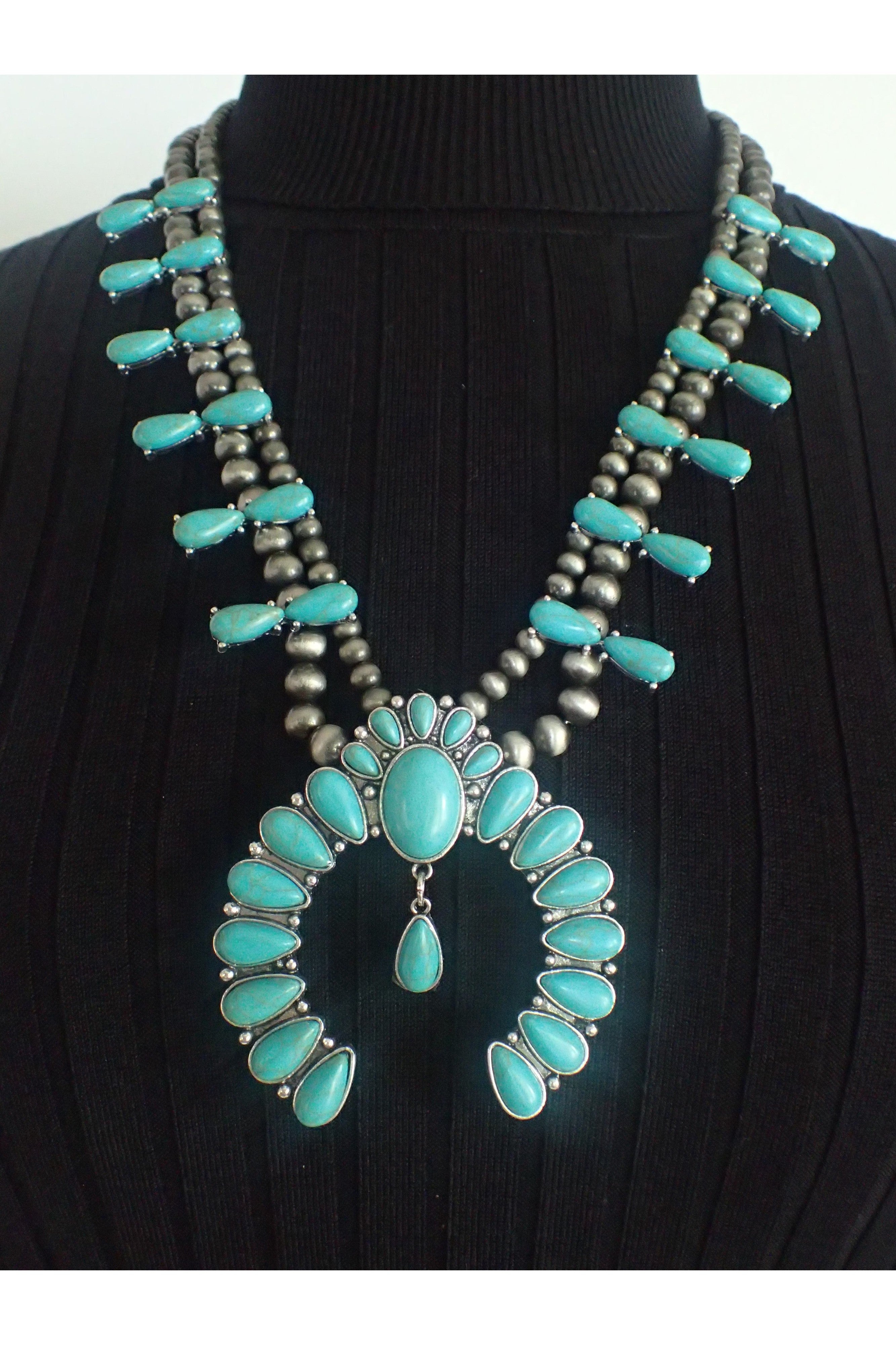 Emma Turquoise Horseshoe Ring-Rings-Emma-Deja Nu Boutique, Women's Fashion Boutique in Lampasas, Texas