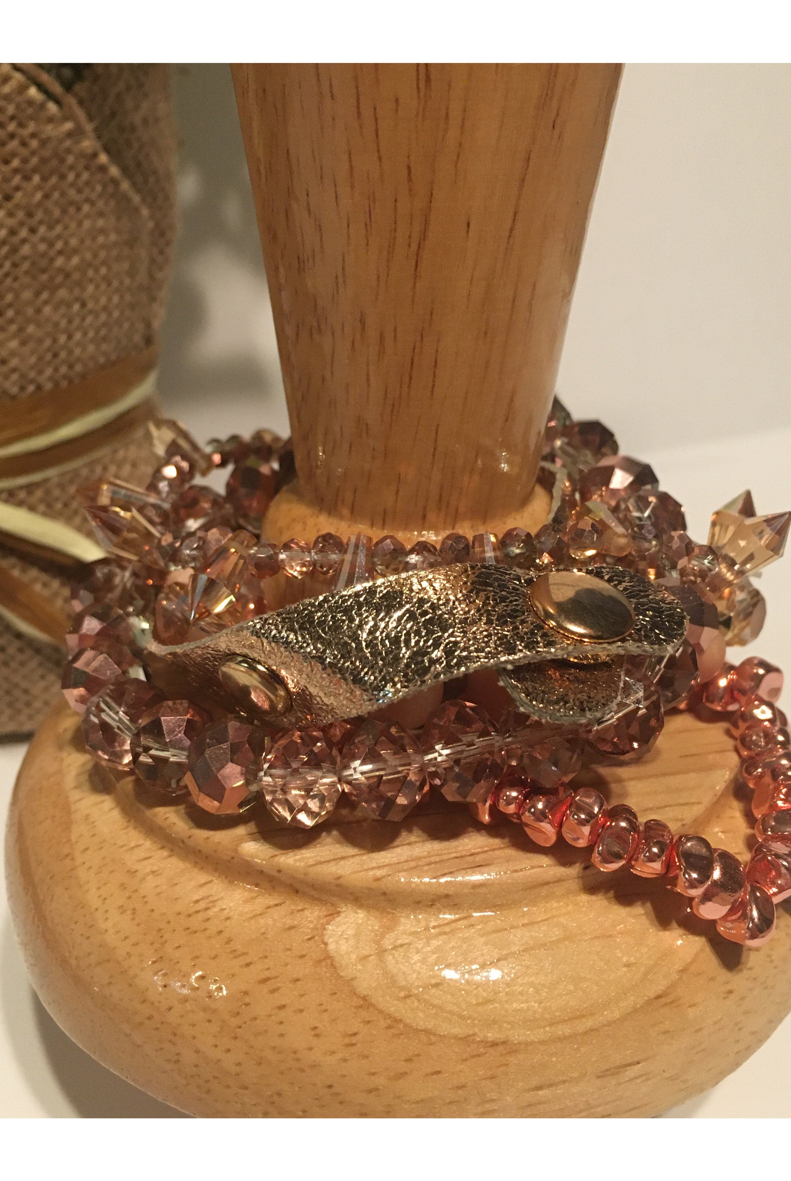 Emma Rose Gold Multi Strand Stretch Bracelets-Bracelets-Emma-Deja Nu Boutique, Women's Fashion Boutique in Lampasas, Texas