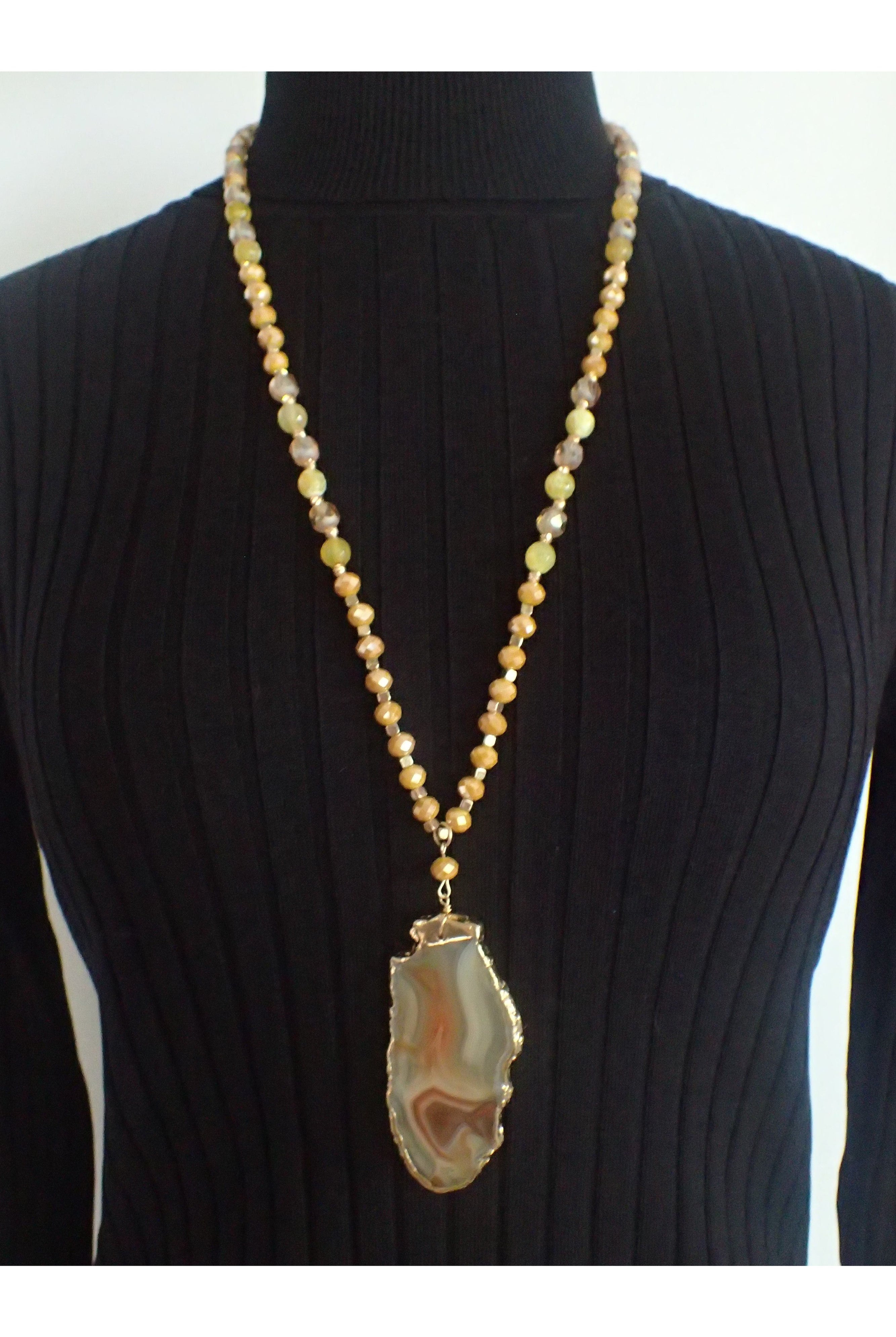 Emma Yellow Druzy Drop Earrings-Earrings-Emma-Deja Nu Boutique, Women's Fashion Boutique in Lampasas, Texas