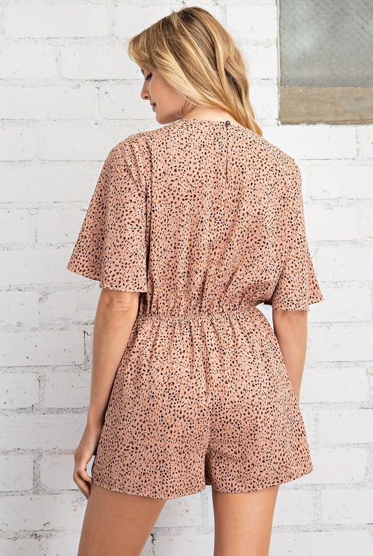 FSL Apparel Dusty Pink Romper-Rompers & Jumpsuits-FSL Apparel-Deja Nu Boutique, Women's Fashion Boutique in Lampasas, Texas