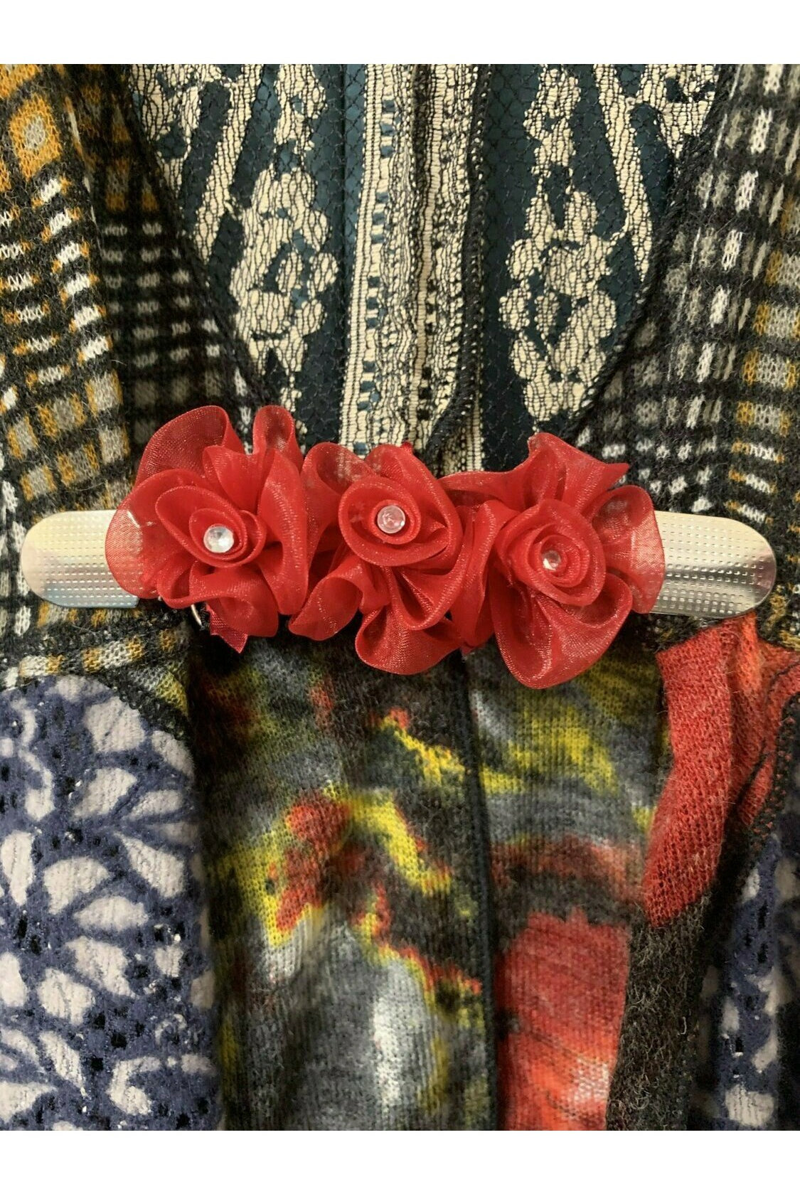 Fall Jacket Clip Three Roses-Jacket Clip-Deja Nu Tx-Deja Nu Boutique, Women's Fashion Boutique in Lampasas, Texas