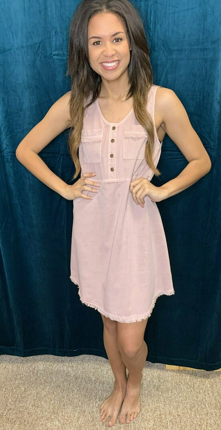 Fate Washed Sleeveless Tencel Dress-Dresses-Fate-Deja Nu Boutique, Women's Fashion Boutique in Lampasas, Texas