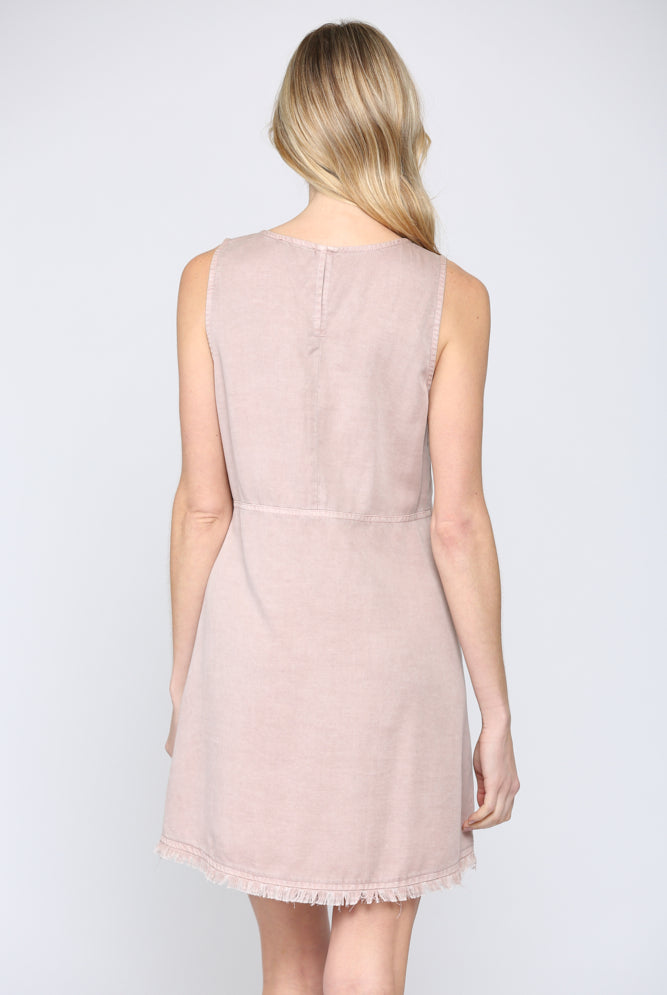Fate Washed Sleeveless Tencel Dress-Dresses-Fate-Deja Nu Boutique, Women's Fashion Boutique in Lampasas, Texas