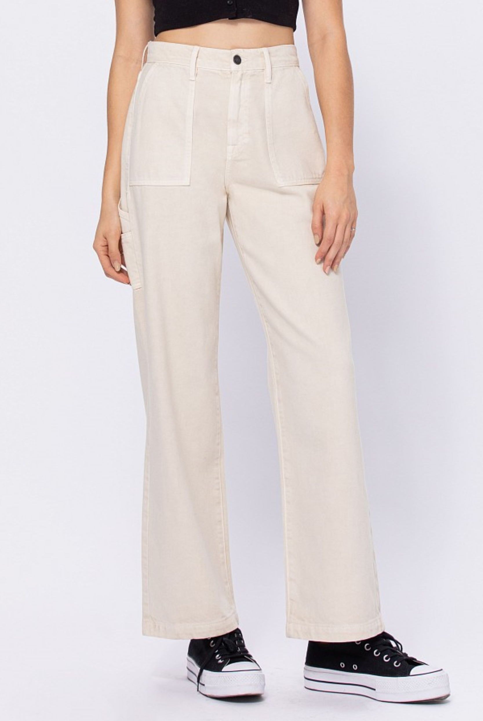 Hidden Jeans Logan Stone Color Classic Carpenter Dad Jean-Pants-Hidden-Deja Nu Boutique, Women's Fashion Boutique in Lampasas, Texas