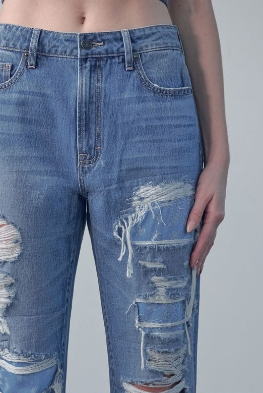 Hidden Tracey High Rise Dark Wash Straight Leg Jean-Bottoms-Hidden-Deja Nu Boutique, Women's Fashion Boutique in Lampasas, Texas
