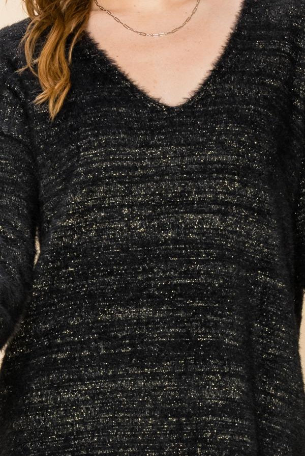 HyFve Double Zero Fuzzy Sweater- 3 Colors-Sweaters-Hyfve-Deja Nu Boutique, Women's Fashion Boutique in Lampasas, Texas