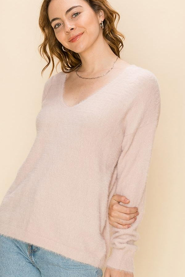 HyFve Double Zero Fuzzy Sweater- 3 Colors-Sweaters-Hyfve-Deja Nu Boutique, Women's Fashion Boutique in Lampasas, Texas