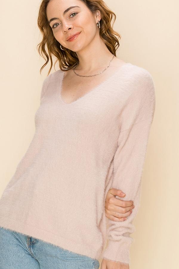 HyFve Double Zero Fuzzy Sweater- 3 Colors-Sweaters-Hyfve-Deja Nu Boutique, Women's Fashion Boutique in Lampasas, Texas
