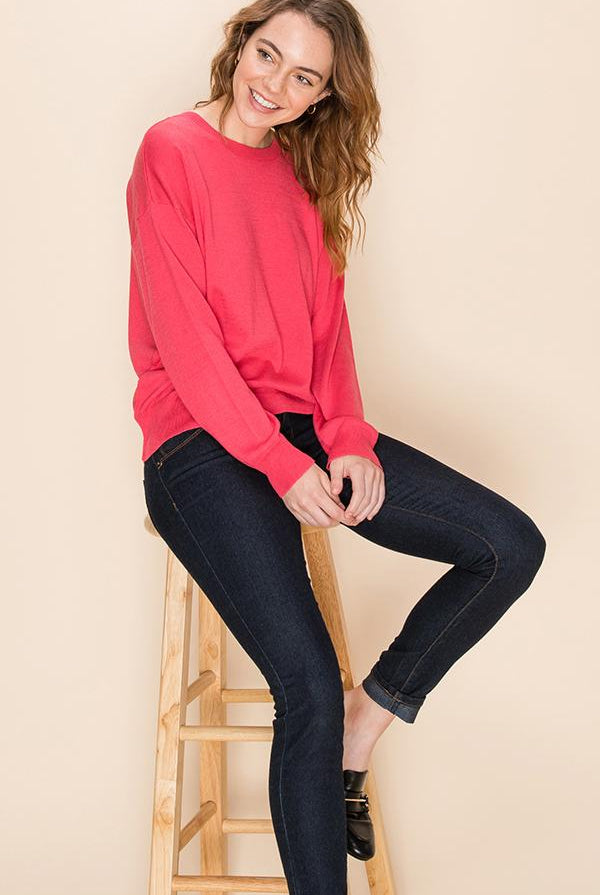 Hyfve Cashmere Blend Crew Neck Sweaters- 2 Colors-Sweaters-Hyfve-Deja Nu Boutique, Women's Fashion Boutique in Lampasas, Texas