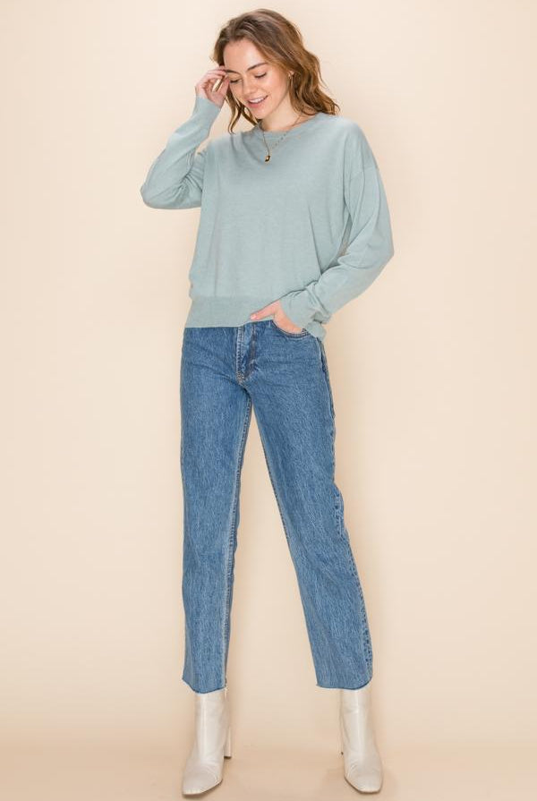 Hyfve Cashmere Blend Crew Neck Sweaters- 2 Colors-Sweaters-Hyfve-Deja Nu Boutique, Women's Fashion Boutique in Lampasas, Texas