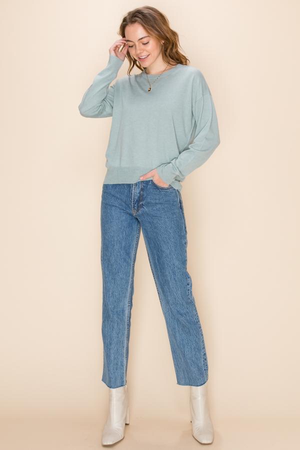 Hyfve Cashmere Blend Crew Neck Sweaters- 2 Colors-Sweaters-Hyfve-Deja Nu Boutique, Women's Fashion Boutique in Lampasas, Texas