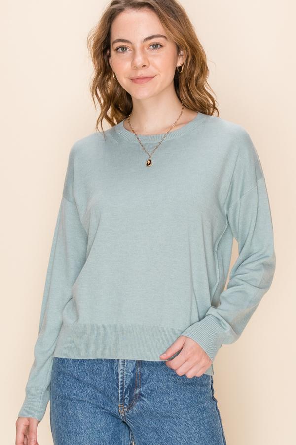 Hyfve Cashmere Blend Crew Neck Sweaters- 2 Colors-Sweaters-Hyfve-Deja Nu Boutique, Women's Fashion Boutique in Lampasas, Texas
