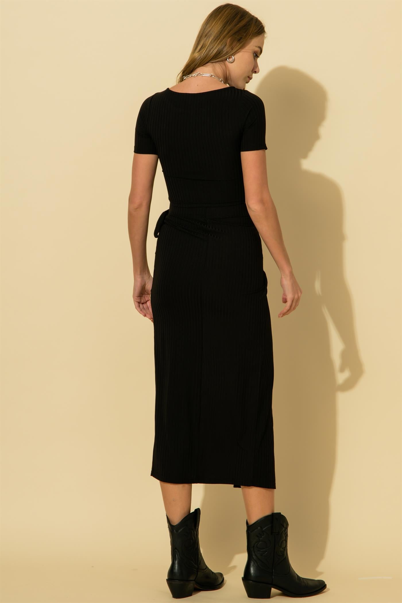 Hyfve Crop Top And Long Faux Wrap Skirt Set - Two Colors-Skirts-Hyfve-Deja Nu Boutique, Women's Fashion Boutique in Lampasas, Texas