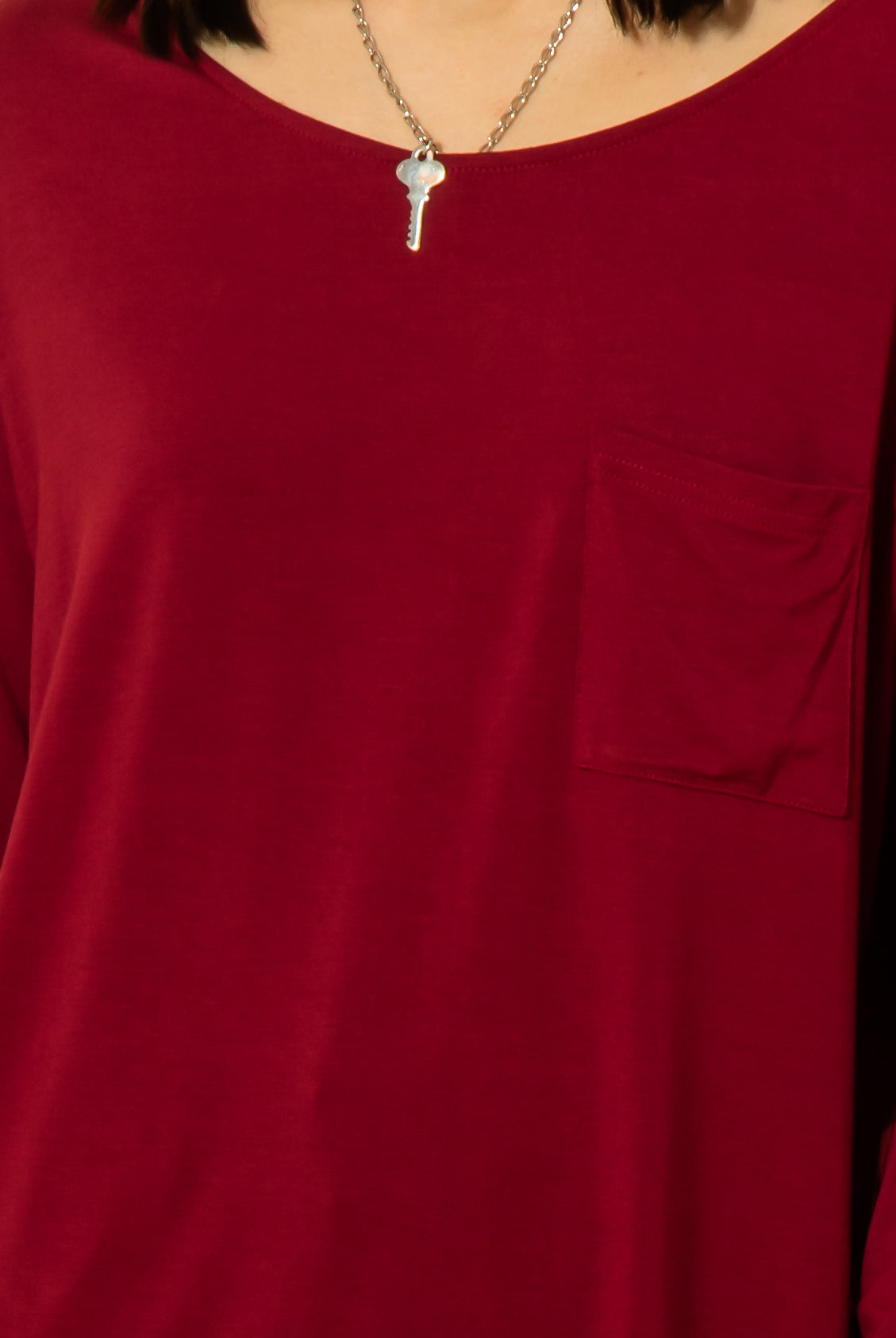 Hyfve Double Zero Scoop Neck Pocket Long Sleeve Tee In Five Colors-Long Sleeves-Hyfve-Deja Nu Boutique, Women's Fashion Boutique in Lampasas, Texas