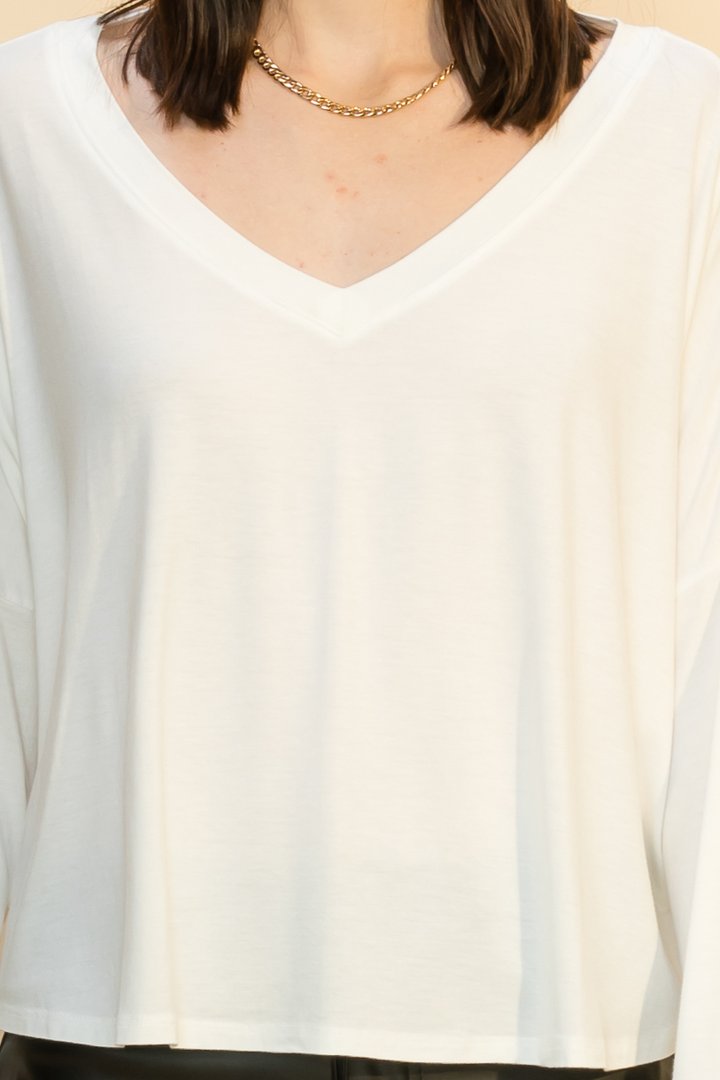 Hyfve V Neck Long Sleeve Swing Top In Six Colors-Long Sleeves-Hyfve-Deja Nu Boutique, Women's Fashion Boutique in Lampasas, Texas