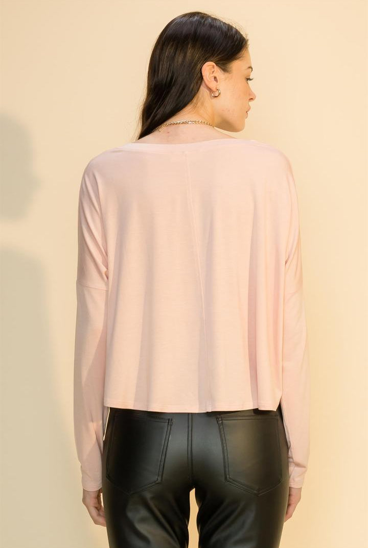 Hyfve V Neck Long Sleeve Swing Top In Six Colors-Long Sleeves-Hyfve-Deja Nu Boutique, Women's Fashion Boutique in Lampasas, Texas