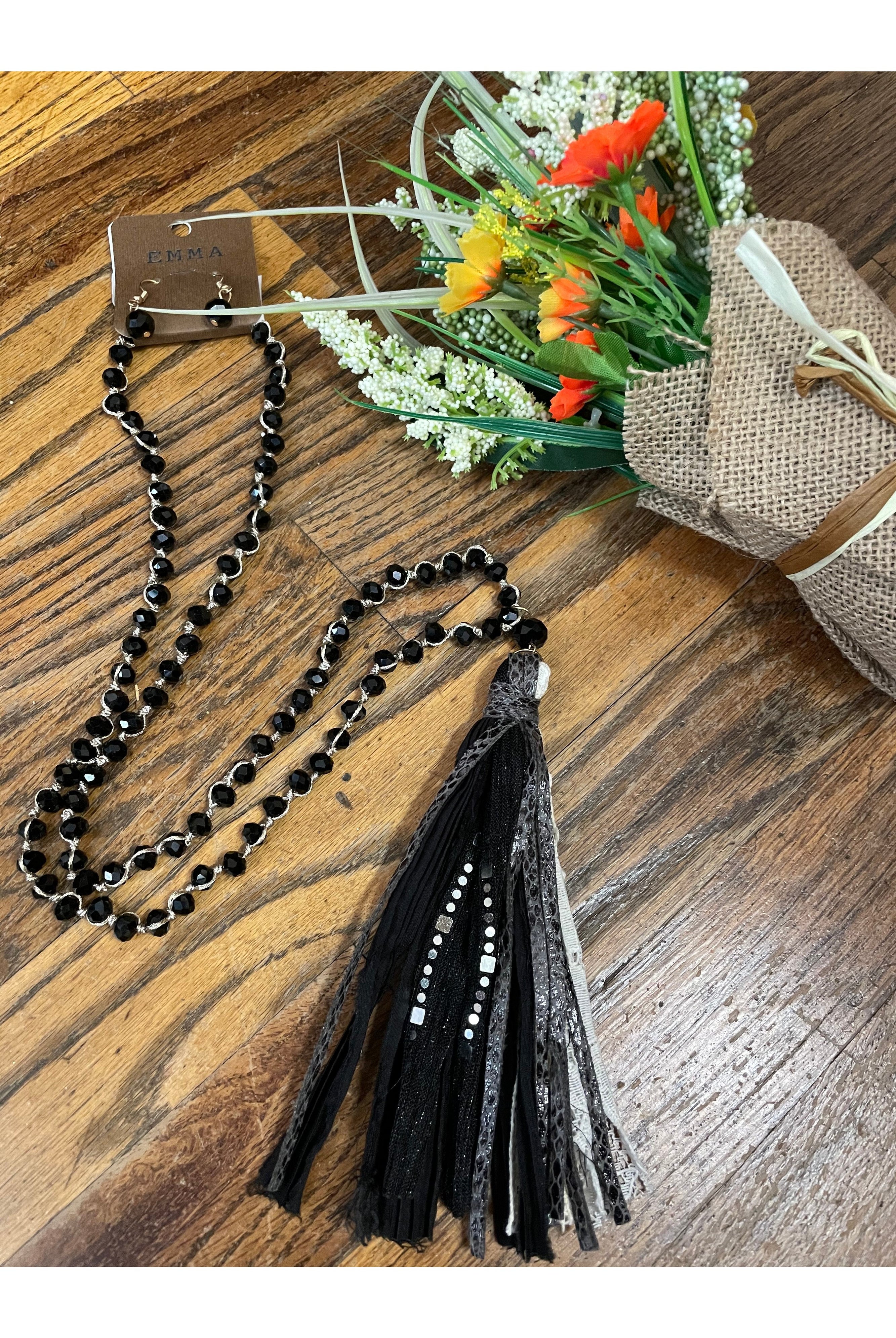 Emma Snakeskin Leather Fringe Earrings-Earrings-Emma-Deja Nu Boutique, Women's Fashion Boutique in Lampasas, Texas