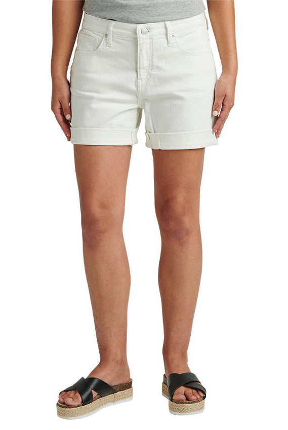 Jag Alex Boyfriend Mid Rise Short In White-Bottoms-Jag-Deja Nu Boutique, Women's Fashion Boutique in Lampasas, Texas