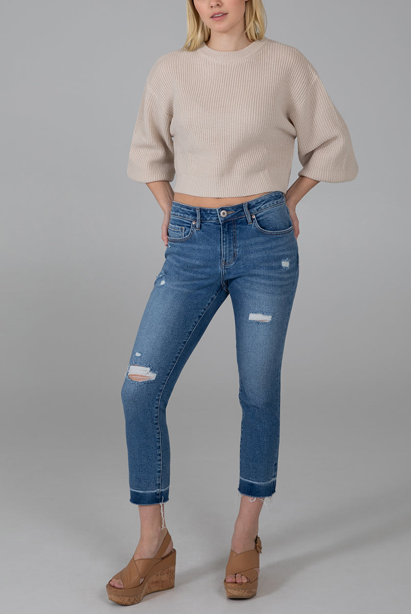 Jag Carter Girlfriend Distressed Capri In Asbury Park-Jeans-Jag-Deja Nu Boutique, Women's Fashion Boutique in Lampasas, Texas