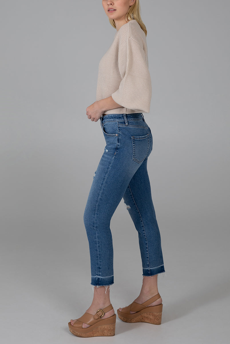 Jag Carter Girlfriend Distressed Capri In Asbury Park-Jeans-Jag-Deja Nu Boutique, Women's Fashion Boutique in Lampasas, Texas