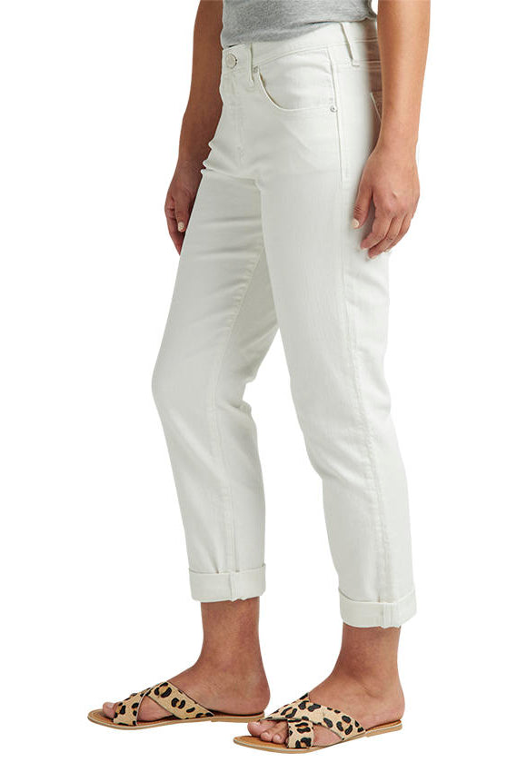 Jag Carter Girlfriend Mid Rise White Jean-Bottoms-Jag-Deja Nu Boutique, Women's Fashion Boutique in Lampasas, Texas