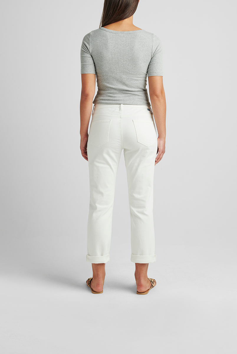 Jag Carter Girlfriend Mid Rise White Jean-Bottoms-Jag-Deja Nu Boutique, Women's Fashion Boutique in Lampasas, Texas