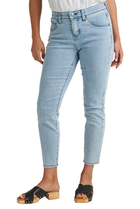 Jag Cecilia Mid Rise Pinstripe Ankle Skinny Jean-Bottoms-Jag-Deja Nu Boutique, Women's Fashion Boutique in Lampasas, Texas