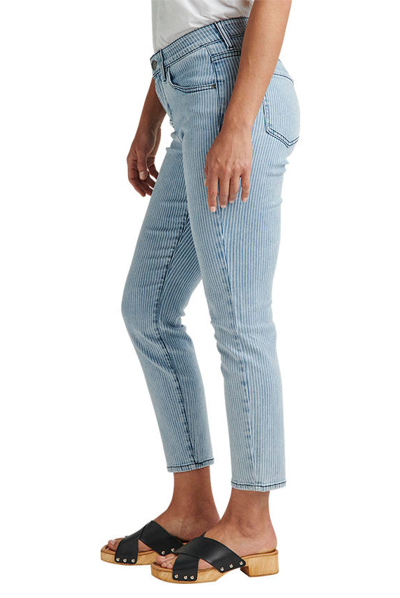 Jag Cecilia Mid Rise Pinstripe Ankle Skinny Jean-Bottoms-Jag-Deja Nu Boutique, Women's Fashion Boutique in Lampasas, Texas