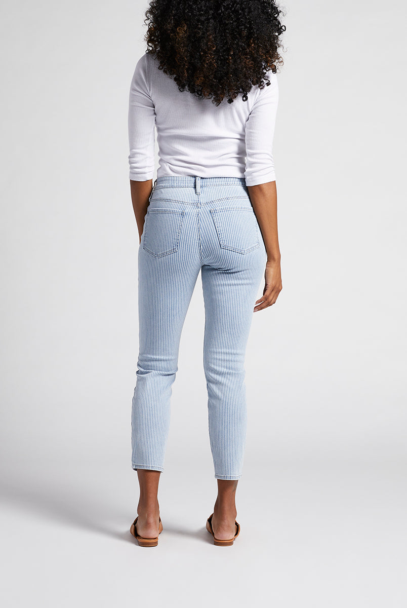 Jag Cecilia Mid Rise Pinstripe Ankle Skinny Jean-Bottoms-Jag-Deja Nu Boutique, Women's Fashion Boutique in Lampasas, Texas