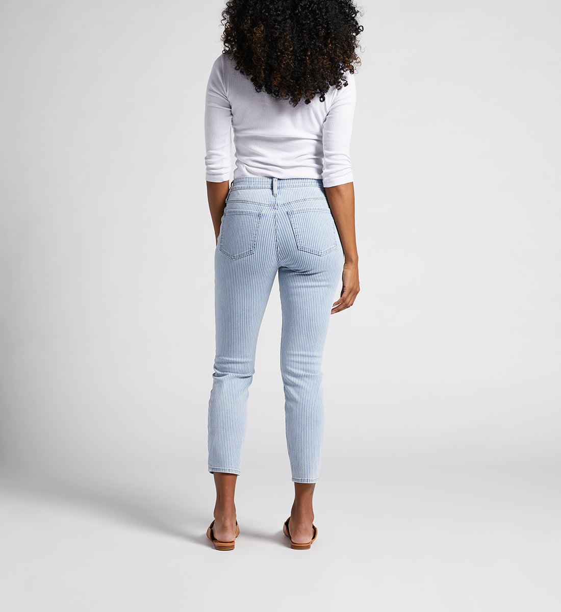 Jag Cecilia Mid Rise Pinstripe Ankle Skinny Jean-Bottoms-Jag-Deja Nu Boutique, Women's Fashion Boutique in Lampasas, Texas