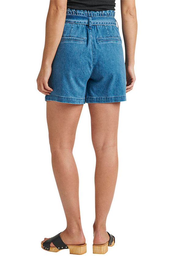 Jag High Rise Belted Pleated Paperbag Short In Blue Nova-Bottoms-Jag-Deja Nu Boutique, Women's Fashion Boutique in Lampasas, Texas