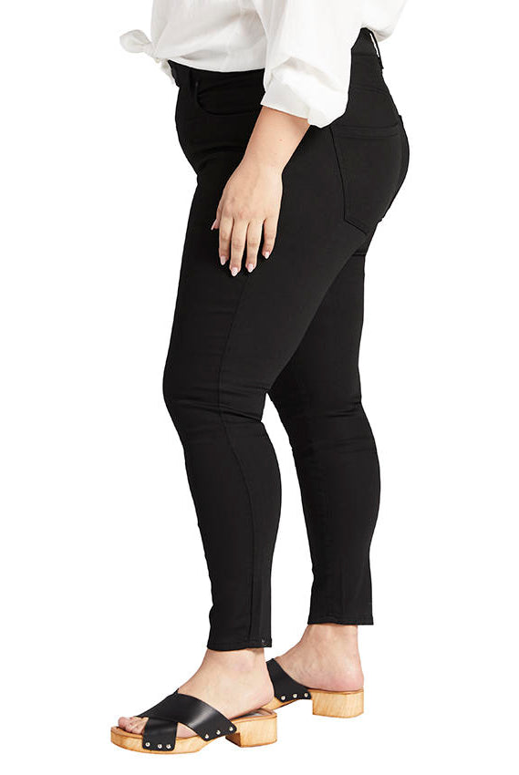 Jag High Rise Valentina Pull On Skinny Jean In Black Plus-Curvy/Plus Jeans-Jag-Deja Nu Boutique, Women's Fashion Boutique in Lampasas, Texas