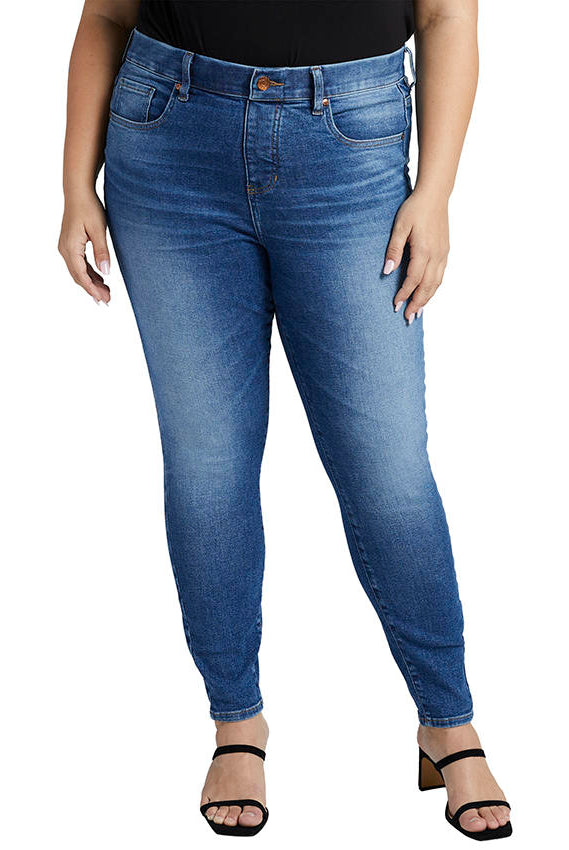 Jag High Rise Valentina Skinny In Lapiz Blue Plus-Curvy/Plus Jeans-Jag-Deja Nu Boutique, Women's Fashion Boutique in Lampasas, Texas