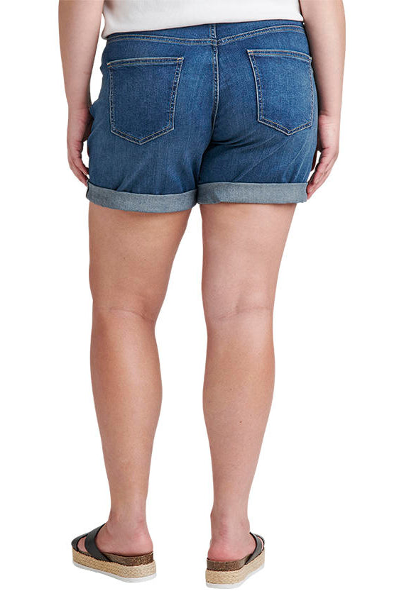 Jag Mid Rise Alex Boyfriend Short In Brilliant Blue Plus-Curvy/Plus Bottoms-Jag-Deja Nu Boutique, Women's Fashion Boutique in Lampasas, Texas