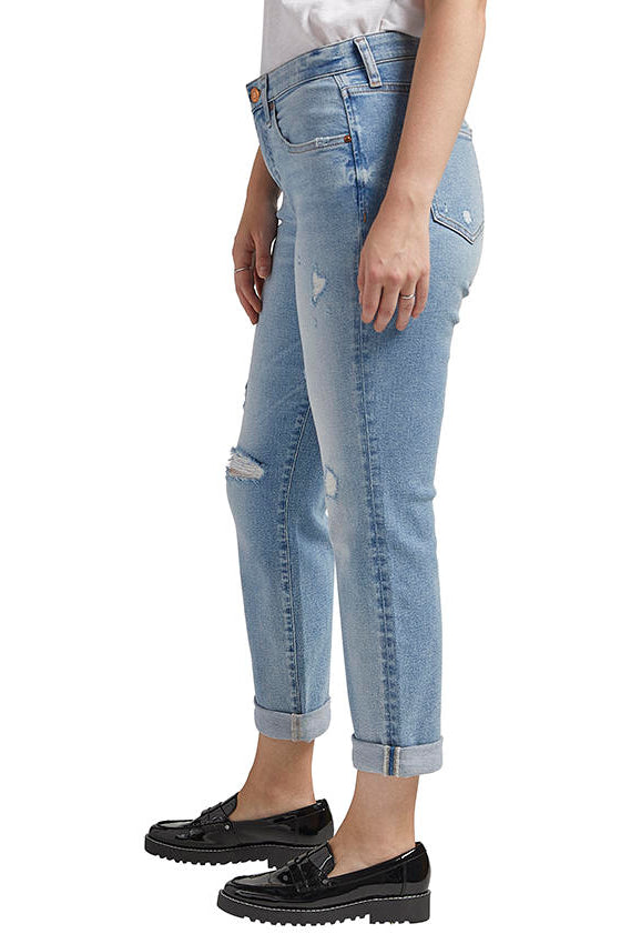 Jag Mid Rise Carter Girlfriend In Calm Blue-Jeans-Jag-Deja Nu Boutique, Women's Fashion Boutique in Lampasas, Texas
